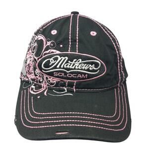 Matthews Solocam Strapback Baseball Cap Black One Size Adjustable Embroidered